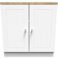 Welcome Furniture Ready Assembled Vienna 2 Door Cabinet In Porcelain Ash & Oak