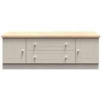 Welcome Furniture Ready Assembled Vienna 2 Door 2 Drawer Superwide Tv Unit In Kashmir Ash & Oak