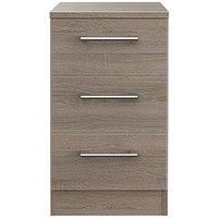 Cornwall 3 Drawer Bedside Cabinet (Ready Assembled)