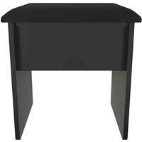 Welcome Furniture Ready Assembled Camden Stool In Black Gloss