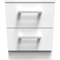 Cornwall 2 Drawer Bedside Cabinet (Ready Assembled)