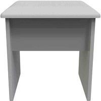 Welcome Furniture Ready Assembled Padstow Stool In Uniform Grey Gloss & Dusk Grey