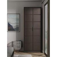 Welcome Furniture Ready Assembled New York Tall Plain Wardrobe In Graphite
