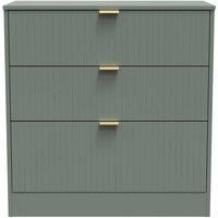 Welcome Furniture Ready Assembled Nashville 3 Drawer Deep Chest In Reed Green