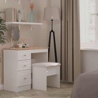 Welcome Furniture Ready Assembled Norfolk Vanity In White Ash & Bardolino Oak