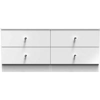 Welcome Furniture Ready Assembled Yarmouth 4 Drawer Bed Box In White Gloss & White