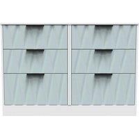 Welcome Furniture Ready Assembled Las Vegas 6 Drawer Midi Chest In Duck & White