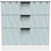 Welcome Furniture Ready Assembled Las Vegas 3 Drawer Deep Chest In Duck & White