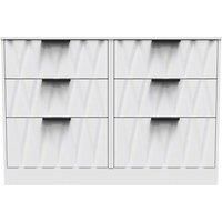 Welcome Furniture Ready Assembled Las Vegas 6 Drawer Midi Chest In White Matt