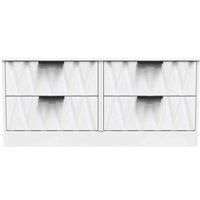 Welcome Furniture Ready Assembled Las Vegas 4 Drawer Bed Box In White Matt