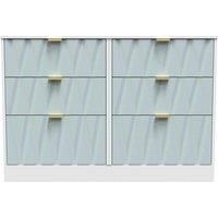 Welcome Furniture Ready Assembled Las Vegas 6 Drawer Midi Chest In Duck & White