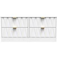 Welcome Furniture Ready Assembled Las Vegas 4 Drawer Bed Box In White Matt