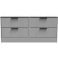 Welcome Furniture Ready Assembled Nashville 4 Drawer Bed Box In Dusk Grey