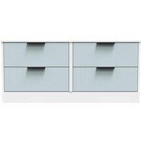 Welcome Furniture Ready Assembled Nashville 4 Drawer Bed Box In Duck & White