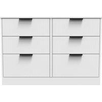 Welcome Furniture Ready Assembled Nashville 6 Drawer Midi Chest In White Matt