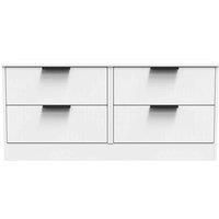Welcome Furniture Ready Assembled Nashville 4 Drawer Bed Box In White Matt