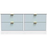 Welcome Furniture Ready Assembled Nashville 4 Drawer Bed Box In Duck & White