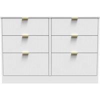 Welcome Furniture Ready Assembled Nashville 6 Drawer Midi Chest In White Matt