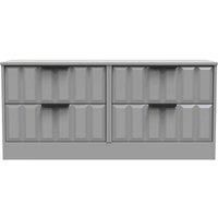 Welcome Furniture Ready Assembled New York 4 Drawer Bed Box In Dusk Grey