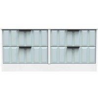 Welcome Furniture Ready Assembled New York 4 Drawer Bed Box In Duck & White