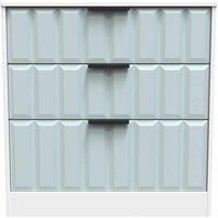 Welcome Furniture Ready Assembled New York 3 Drawer Deep Chest In Duck & White