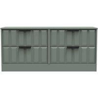 Welcome Furniture Ready Assembled New York 4 Drawer Bed Box In Reed Green