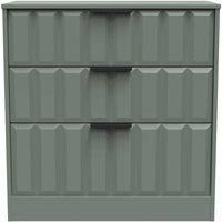 Welcome Furniture Ready Assembled New York 3 Drawer Deep Chest In Reed Green