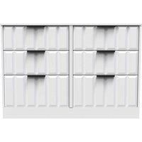 Welcome Furniture Ready Assembled New York 6 Drawer Midi Chest In White Matt