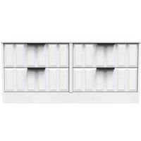 Welcome Furniture Ready Assembled New York 4 Drawer Bed Box In White Matt