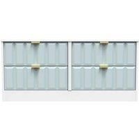 Welcome Furniture Ready Assembled New York 4 Drawer Bed Box In Duck & White