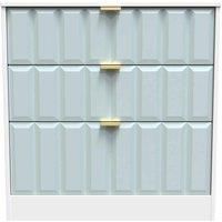 Welcome Furniture Ready Assembled New York 3 Drawer Deep Chest In Duck & White