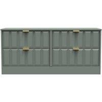 Welcome Furniture Ready Assembled New York 4 Drawer Bed Box In Reed Green