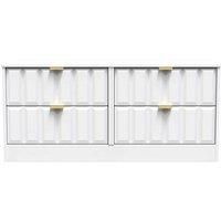 Welcome Furniture Ready Assembled New York 4 Drawer Bed Box In White Matt