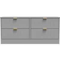 Welcome Furniture Ready Assembled Nashville 4 Drawer Bed Box In Dusk Grey