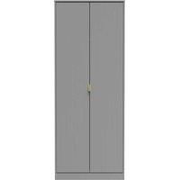 Welcome Furniture Ready Assembled Nashville Tall Plain Wardrobe In Dusk Grey