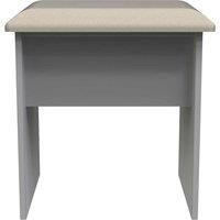 Welcome Furniture Ready Assembled Milan Stool In Dusk Grey