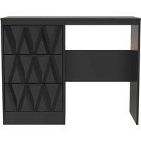 Welcome Furniture Ready Assembled Las Vegas Vanity In Deep Black & Black Matt