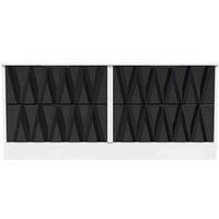 Welcome Furniture Ready Assembled Las Vegas 4 Drawer Bed Box In Deep Black & White