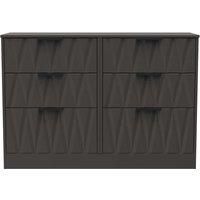 Welcome Furniture Ready Assembled Las Vegas 6 Drawer Midi Chest In Graphite