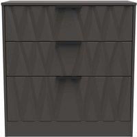 Welcome Furniture Ready Assembled Las Vegas 3 Drawer Deep Chest In Graphite