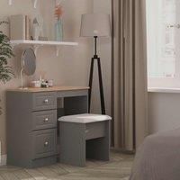 Welcome Furniture Ready Assembled Norfolk Vanity In Dusk Grey & Bardolino Oak