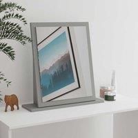 Welcome Furniture Ready Assembled Norfolk Small Mirror In Dusk Grey & Bardolino Oak