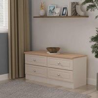 Welcome Furniture Ready Assembled Norfolk 4 Drawer Bed Box In Kashmir Ash & Bardolino Oak
