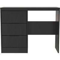 Welcome Furniture Ready Assembled Nashville Vanity In Deep Black & Black Matt