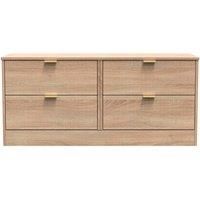 Welcome Furniture Ready Assembled Nashville 4 Drawer Bed Box In Bardolino Oak