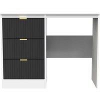 Welcome Furniture Ready Assembled Nashville Vanity In Deep Black & White