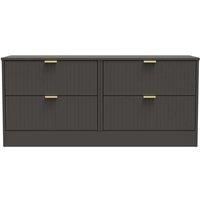Welcome Furniture Ready Assembled Nashville 4 Drawer Bed Box In Graphite