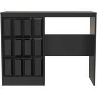 Welcome Furniture Ready Assembled New York Vanity In Deep Black & Black Matt
