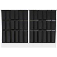 Welcome Furniture Ready Assembled New York 6 Drawer Midi Chest In Deep Black & White