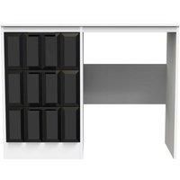 Welcome Furniture Ready Assembled New York Vanity In Deep Black & White
